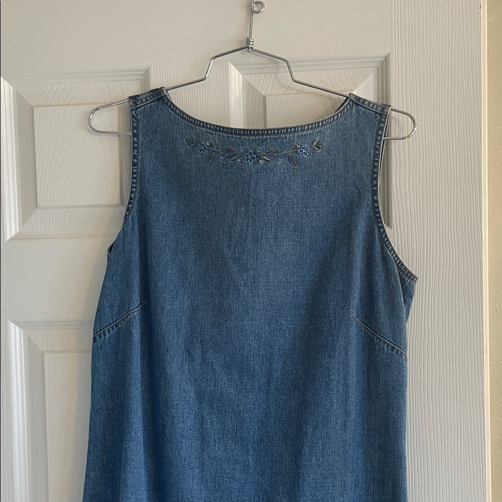 Liz Claiborne Denim Embroidered Dress